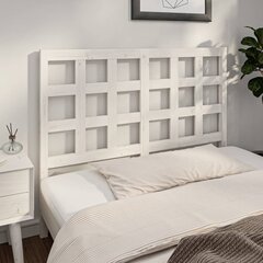 vidaXL voodipeats, valge, 140,5x4x100 cm, männipuit hind ja info | Voodid | kaup24.ee
