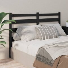 vidaXL voodipeats, must, 126 x 4 x 100 cm, männipuit hind ja info | Voodid | kaup24.ee