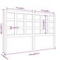 vidaXL voodipeats, hall, 156 x 4 x 100 cm, männipuit hind ja info | Voodid | kaup24.ee