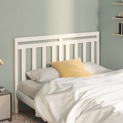 vidaXL voodipeats, valge, 126 x 4 x 100 cm, männipuit hind ja info | Voodid | kaup24.ee