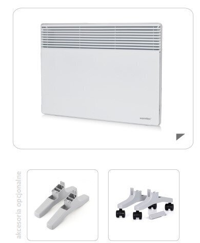 Konvektor kütteseade 49x45x8 cm WARMTEC EWX-1000, termostaat 1000W, valge цена и информация | Küttekehad | kaup24.ee