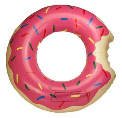 Täispuhutav ujumisrõngas Donut, 50 cm, roosa цена и информация | Надувные и пляжные товары | kaup24.ee