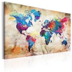 Картина - World Map: Urban Style цена и информация | Картины, живопись | kaup24.ee