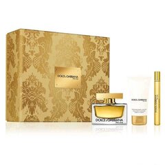 Naiste kinkekomplekt Dolce Gabbana The One Gift set EDP 75 ml, body lotion 50 ml and miniature EDP 10 ml цена и информация | Женские духи | kaup24.ee