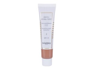 Tooniv kreem Sisley Phyto Hydra Teint Beautifying Tinted Moisturizer SPF15 - Toning cream, 40 ml, 2 Medium #D9AB93 цена и информация | Пудры, базы под макияж | kaup24.ee