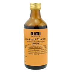 Ayurveda massaažiõli Chukkadi Thailam Nimi Ayurveda, 200 ml hind ja info | Eeterlikud ja kosmeetilised õlid | kaup24.ee