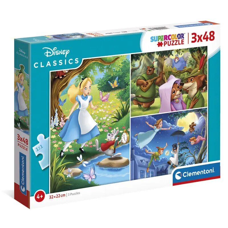 Pusle Disney Klassika, 3 x 48 tk hind ja info | Pusled | kaup24.ee