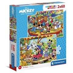 Pusle Disney Mickey ja Sõbrad, 2 x 60 tk цена и информация | Пазлы | kaup24.ee