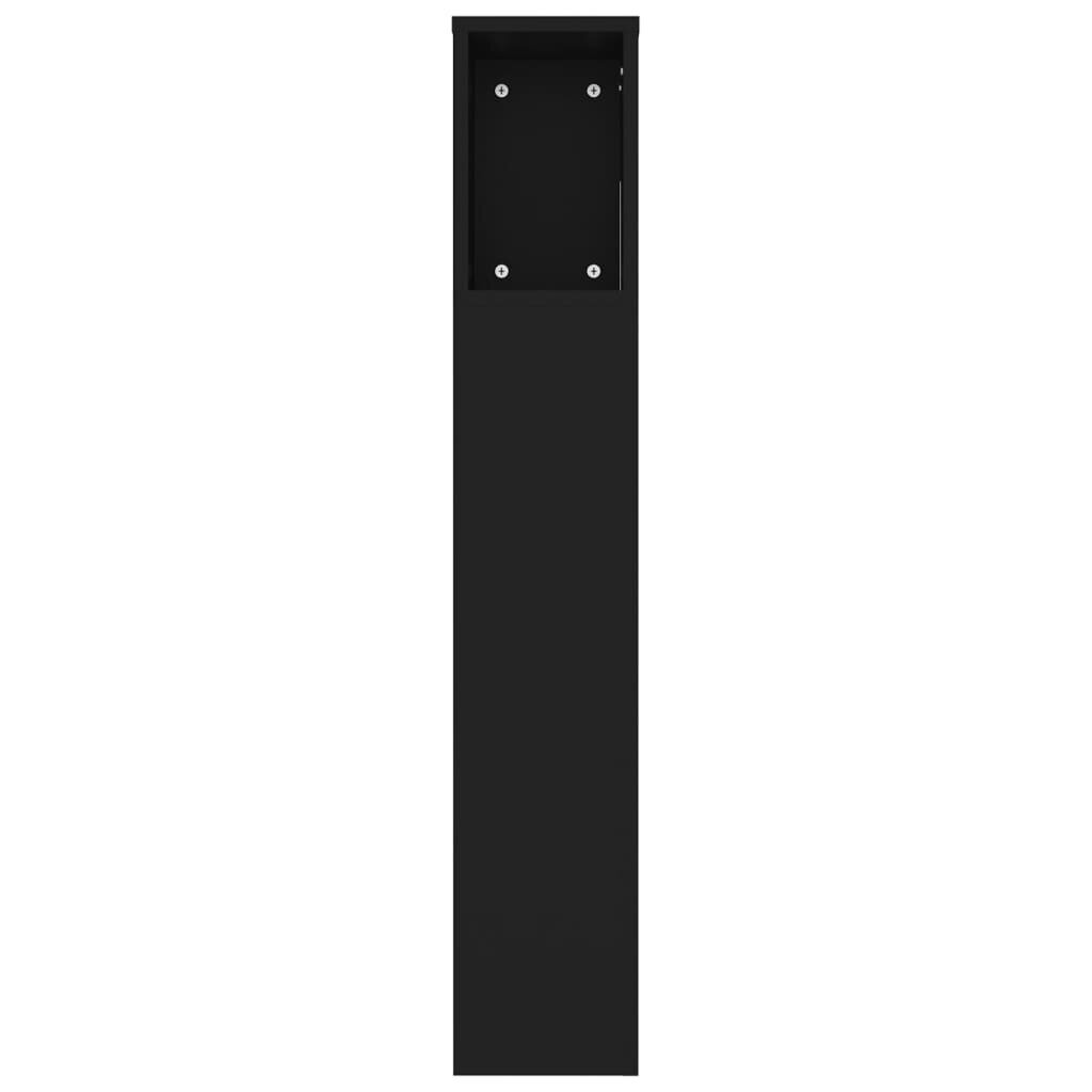 vidaXL voodipeatsi kapp, must, 220 x 18,5 x 104,5 cm hind ja info | Voodid | kaup24.ee