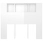 vidaXL voodipeatsi kapp, kõrgläikega valge, 120x 18,5 x 104,5 cm hind ja info | Voodid | kaup24.ee