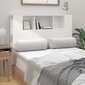 vidaXL voodipeatsi kapp, kõrgläikega valge, 120x 18,5 x 104,5 cm hind ja info | Voodid | kaup24.ee