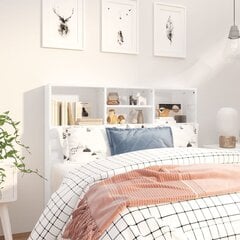vidaXL voodipeatsi kapp, kõrgläikega valge, 120 x 19 x 103,5 cm цена и информация | Кровати | kaup24.ee