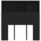 vidaXL voodipeatsi kapp, must, 100 x 19 x 103,5 cm hind ja info | Voodid | kaup24.ee