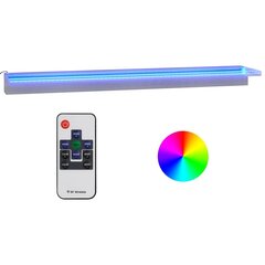 vidaXL purskkaevu kosk RGB LED-tuledega, roostevaba teras, 108 cm цена и информация | Декорации для сада | kaup24.ee