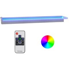 vidaXL purskkaevu kosk RGB LED-tuledega, roostevaba teras, 90 cm цена и информация | Украшения | kaup24.ee