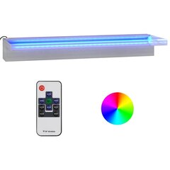 vidaXL purskkaevu kosk RGB LED-tuledega, roostevaba teras, 60 cm цена и информация | Декорации для сада | kaup24.ee