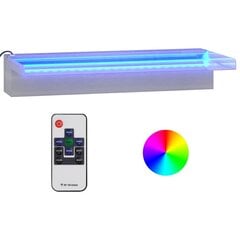 vidaXL purskkaevu kosk RGB LED-tuledega, roostevaba teras, 45 cm цена и информация | Декорации для сада | kaup24.ee