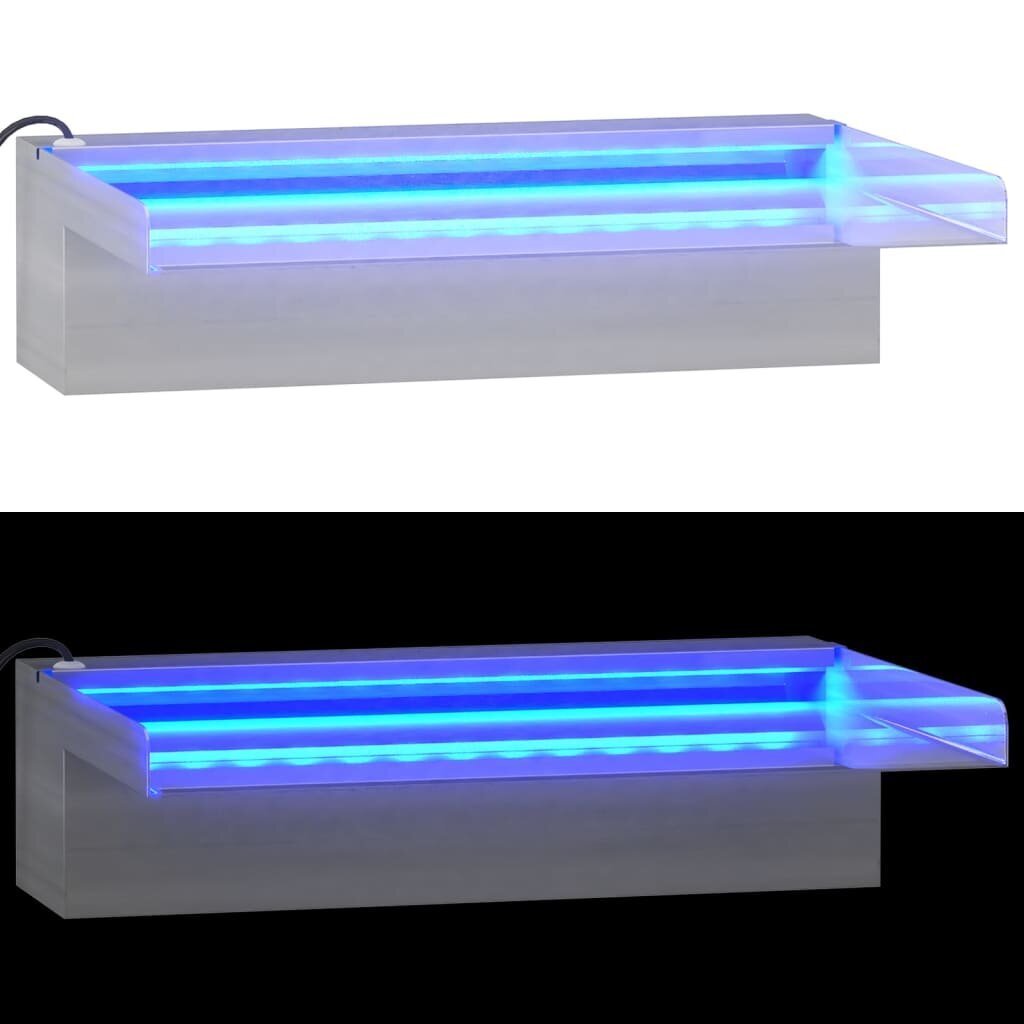 vidaXL purskkaevu kosk RGB LED-tuledega, roostevaba teras, 30 cm hind ja info | Dekoratsioonid | kaup24.ee