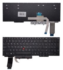 Клавиатура LENOVO Thinkpad E15 Gen 2, с трекпоинтом, US цена и информация | Аксессуары для компонентов | kaup24.ee