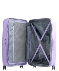 American Tourister käsipagas Soundbox Spinner Lavender 55cm цена и информация | Чемоданы, дорожные сумки | kaup24.ee