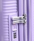 American Tourister käsipagas Soundbox Spinner Lavender 55cm цена и информация | Kohvrid, reisikotid | kaup24.ee