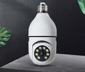 Juhtmeta kaamera-lamp E27 360° WiFi 4k цена и информация | Камеры видеонаблюдения | kaup24.ee