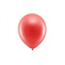 Воздушные шары Rainbow Balloons, 23 см, металлик, красные (1 шт. / 100 шт.) цена и информация | Шарики | kaup24.ee