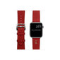 ZILLIONAIRE Apple Watch Pebbled nahast rihm – Punane 38/40/41mm hind ja info | Nutikellade ja nutivõrude tarvikud | kaup24.ee