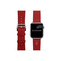 ZILLIONAIRE Apple Watch Pebbled nahast rihm – Punane 42/44/45mm hind ja info | Nutikellade ja nutivõrude tarvikud | kaup24.ee