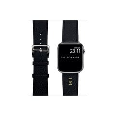 ZILLIONAIRE Apple Watch Epsom nahast rihm – Must 38/40/41mm hind ja info | Nutikellade ja nutivõrude tarvikud | kaup24.ee