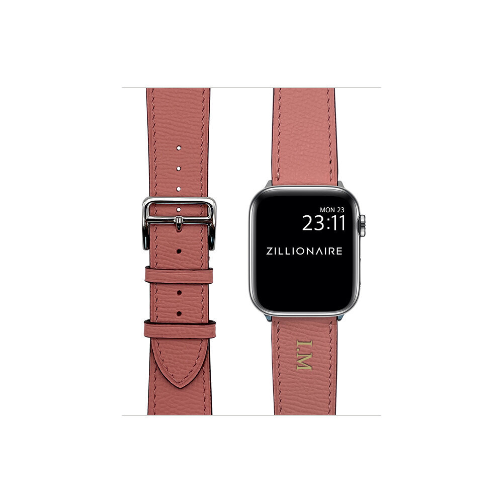 ZILLIONAIRE Apple Watch Epsom nahast rihm – Roosa 38/40/41mm цена и информация | Nutikellade ja nutivõrude tarvikud | kaup24.ee