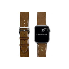 ZILLIONAIRE Apple Watch Epsom nahast rihm – Pruun 42/44/45mm hind ja info | Nutikellade ja nutivõrude tarvikud | kaup24.ee