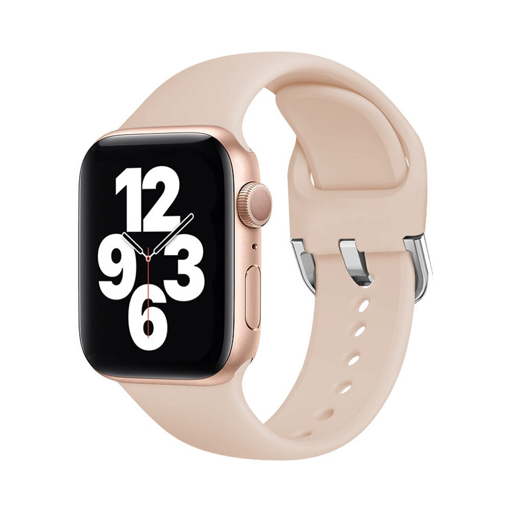 Apple Watch Active Silikoon Rihm – Sand powder 42/44/45mm цена и информация | Nutikellade ja nutivõrude tarvikud | kaup24.ee