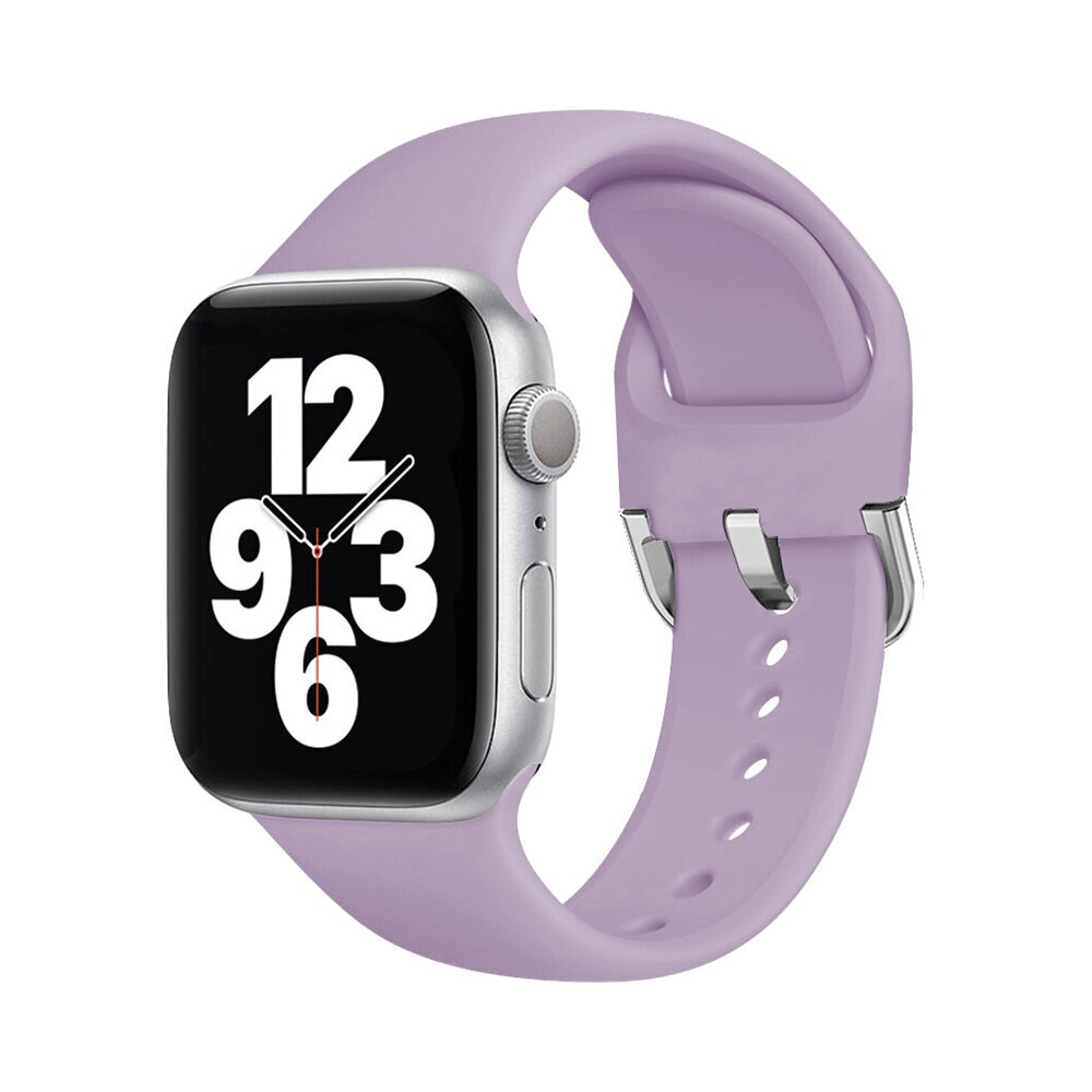Apple Watch Active Silikoon Rihm – Helelilla 38/40/41mm hind ja info | Nutikellade ja nutivõrude tarvikud | kaup24.ee