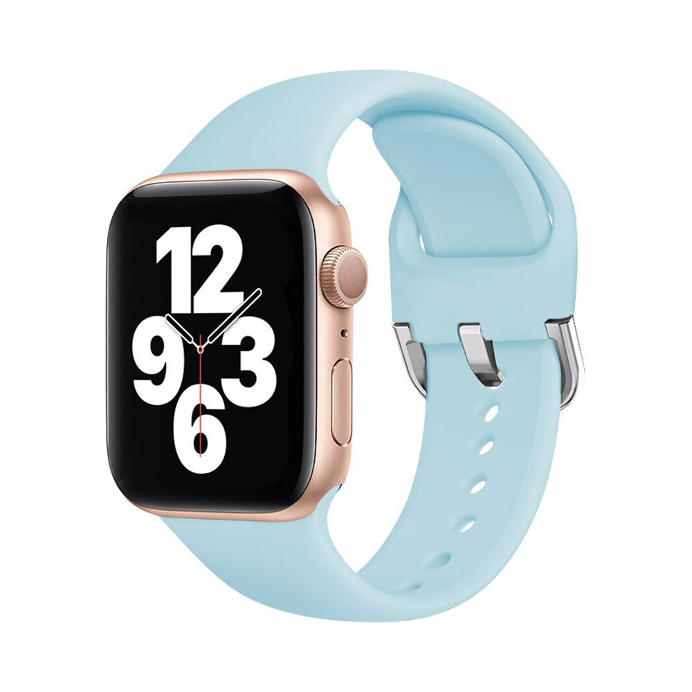 Apple Watch Active Silikoon Rihm – Helesinine 38/40/41mm hind ja info | Nutikellade ja nutivõrude tarvikud | kaup24.ee