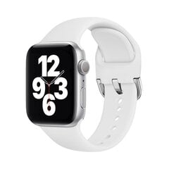 Apple Watch Active Silikoon Rihm – Valge 42/44/45mm hind ja info | Nutikellade ja nutivõrude tarvikud | kaup24.ee