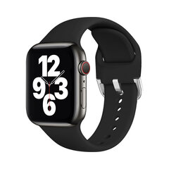 Apple Watch Active Silikoon Rihm – Must 38/40/41mm hind ja info | Nutikellade ja nutivõrude tarvikud | kaup24.ee