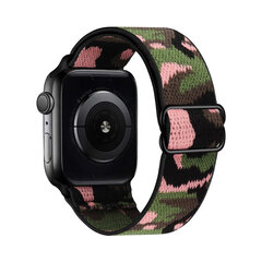 Nailon Solo Rihm Apple Watch jaoks – Military Roosa 42/44/45mm hind ja info | Nutikellade ja nutivõrude tarvikud | kaup24.ee