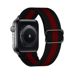 Nailon Solo Rihm Apple Watch jaoks – Must/Punane 38/40/41mm hind ja info | Nutikellade ja nutivõrude tarvikud | kaup24.ee