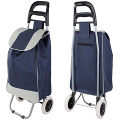 Складная синяя сумка на колесах цена и информация | Чемоданы, дорожные сумки | kaup24.ee