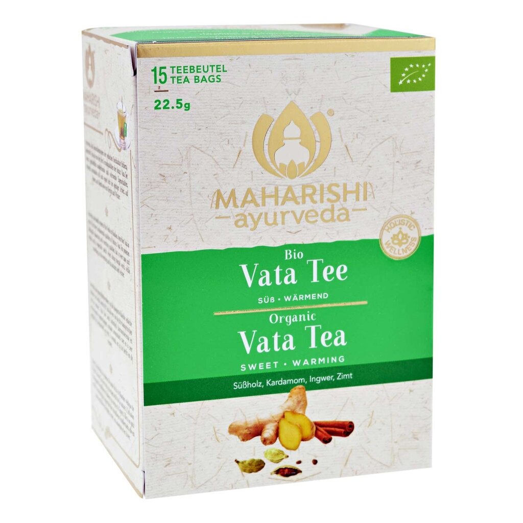 Ayurveda tee ürtide ja vürtsidega Vata, Maharishi Ayurveda, 15 teekotti hind ja info | Tee | kaup24.ee