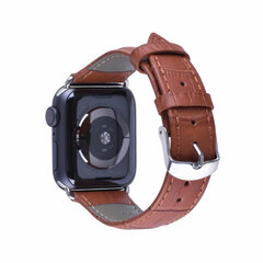 Кожаный ремешок для Apple Watch — Коричневый 42/44/45mm цена и информация | Аксессуары для смарт-часов и браслетов | kaup24.ee