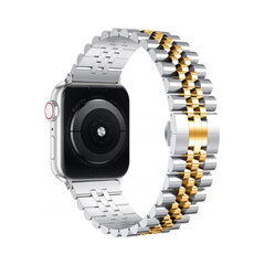 Apple Watch Jubilee Roostevaba Teras Rihm – Hõbe/Kuld 42/44/45mm цена и информация | Аксессуары для смарт-часов и браслетов | kaup24.ee