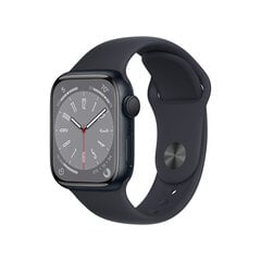 Apple Watch Series 8 GPS 41mm Midnight Aluminium Case ,Midnight Sport Band - MNP53EL/A LV-EE цена и информация | Смарт-часы (smartwatch) | kaup24.ee