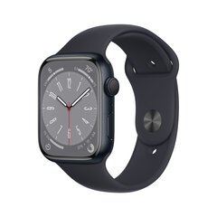 Смарт-часы Apple Watch Series 8 GPS 45 мм Midnight Aluminium Case, Midnight Sport Band - MNP13EL/A LV-EE цена и информация | Смарт-часы (smartwatch) | kaup24.ee