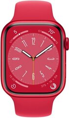 Смарт-часы Apple Watch Series 8 GPS 45 мм (PRODUCT)RED Aluminium Case, (PRODUCT)RED Sport Band - MNP43EL/A LV-EE цена и информация | Apple Умные часы и браслеты | kaup24.ee