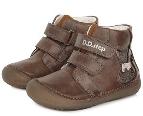 Кожаные  ботинки для девочек "D.D.STEP.
A063-35AL.
Chocolate. цена и информация | Детские сапоги | kaup24.ee