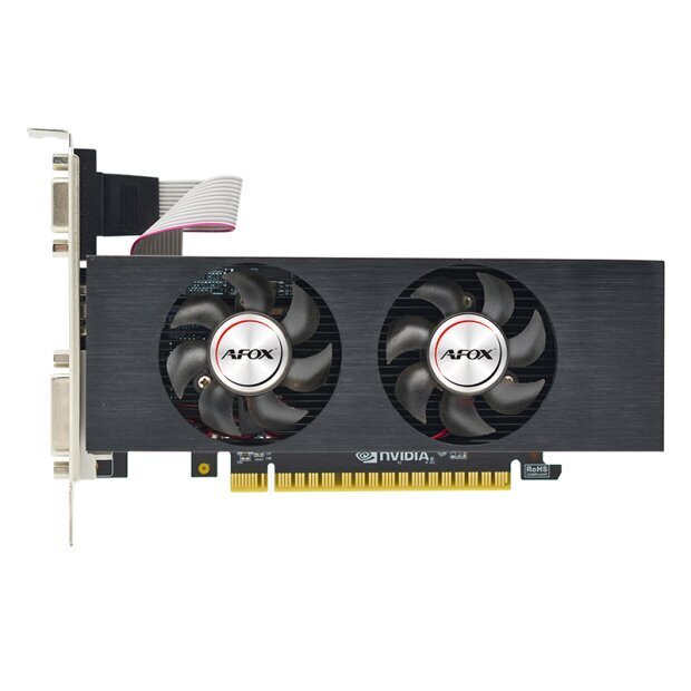 AFOX Geforce GTX750 4GB GDDR5 128Bit DVI HDMI VGA LP Dual V2 AF750-4096D5L4-V2 hind ja info | Videokaardid (GPU) | kaup24.ee