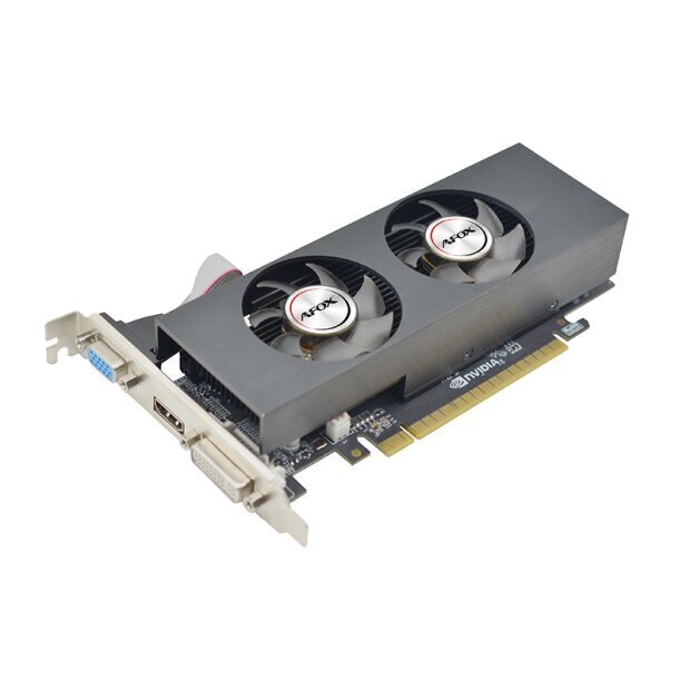 AFOX Geforce GTX750 4GB GDDR5 128Bit DVI HDMI VGA LP Dual V2 AF750-4096D5L4-V2 цена и информация | Videokaardid (GPU) | kaup24.ee