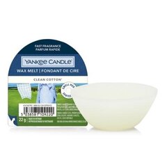 Lõhnavaha Yankee Candle Clean Cotton Wax Melt - Aromatic wax for aroma lamps, 22 g hind ja info | Küünlad, küünlajalad | kaup24.ee